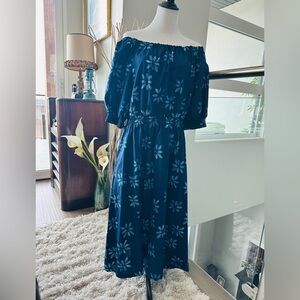 GAP Blue Off-Shoulder maxi Sundress XL